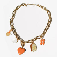 Speak Your Mind / Charms Necklace • Orange
