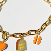 Speak Your Mind / Charms Necklace • Orange