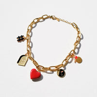 Speak Your Mind / Charms Necklace • Red