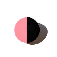 Geometric Circle & Square Resin Brooches • Set of Two