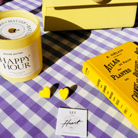 Puffy Heart Studs • Yellow
