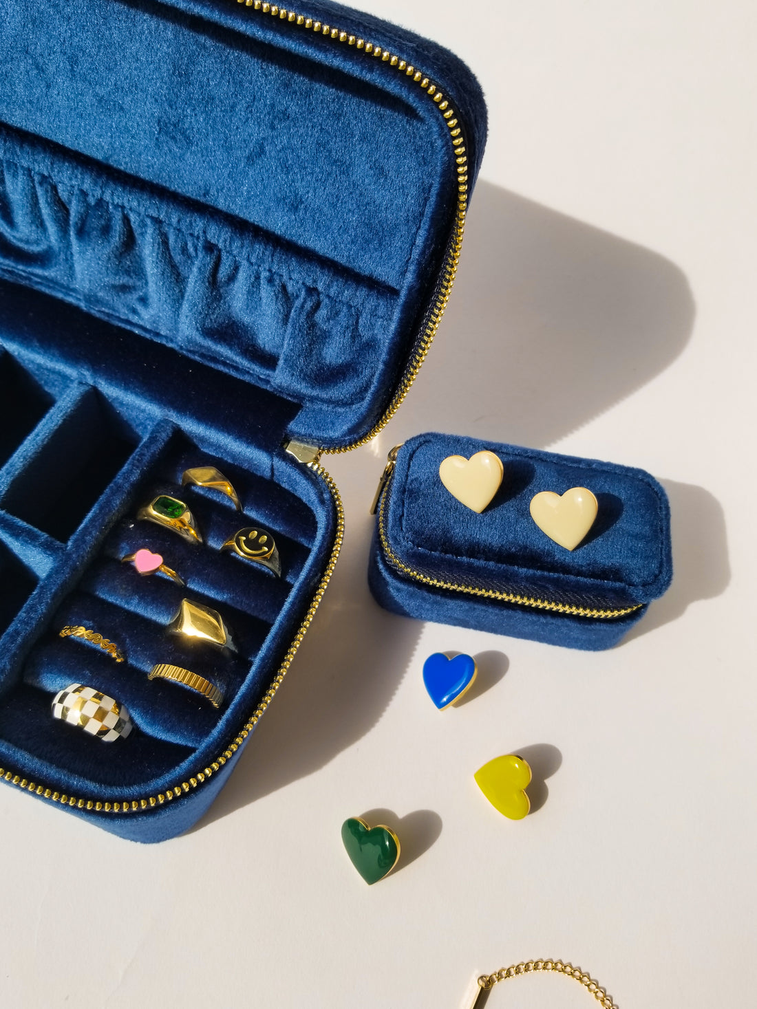 Velvet Jewellery Case Set • Daylight  Green