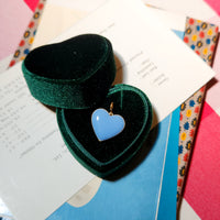 Set Your Heart Pendant • Sky Blue & White