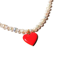 Set Your Heart Pendant • Red & Navy