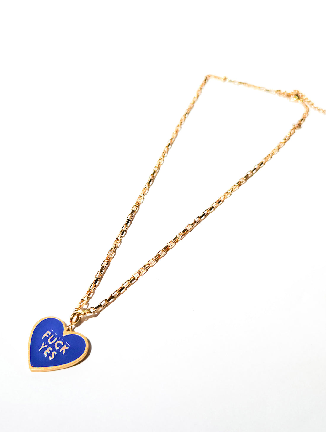 Fuck Yes Pendant • Royal Blue / Reversible
