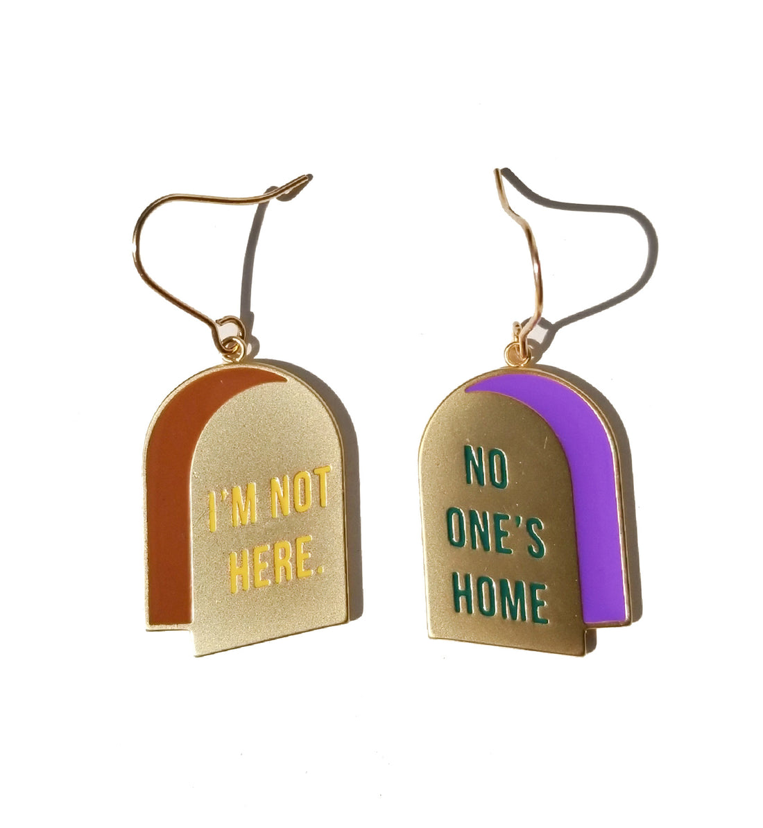 I'm Not Here / Earrings • Purple & Brown