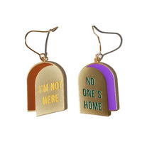 I'm Not Here / Earrings • Purple & Brown