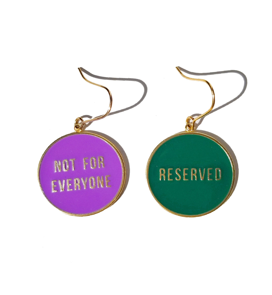 Not for Everyone / Earrings • Green & Purple