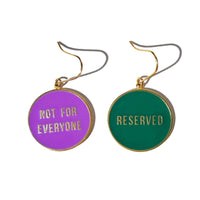 Not for Everyone / Earrings • Green & Purple