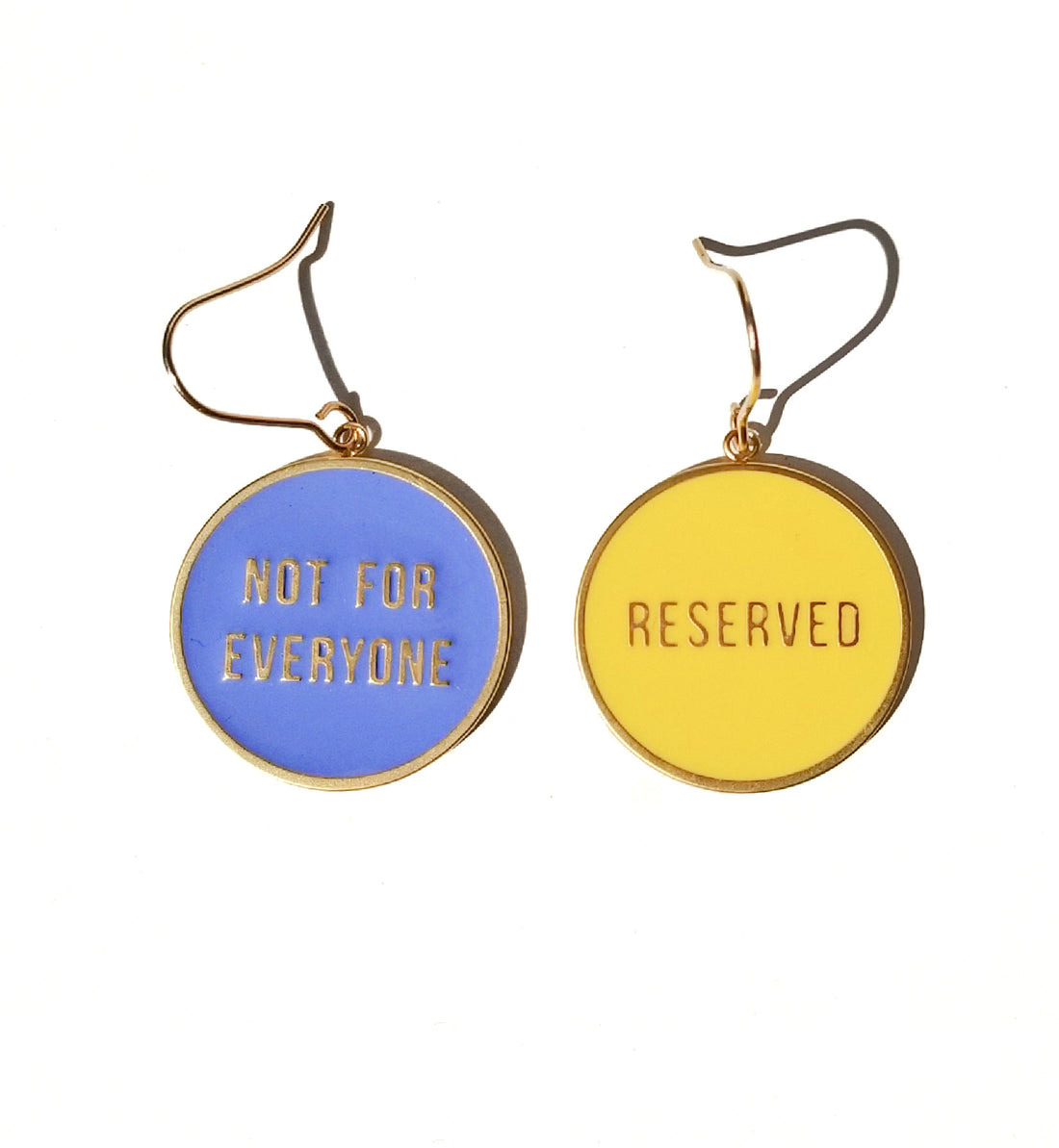 Not for Everyone / Earrings • Light Blue & Yellow