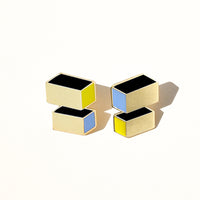 Cuboid Studs • Black & Yellow