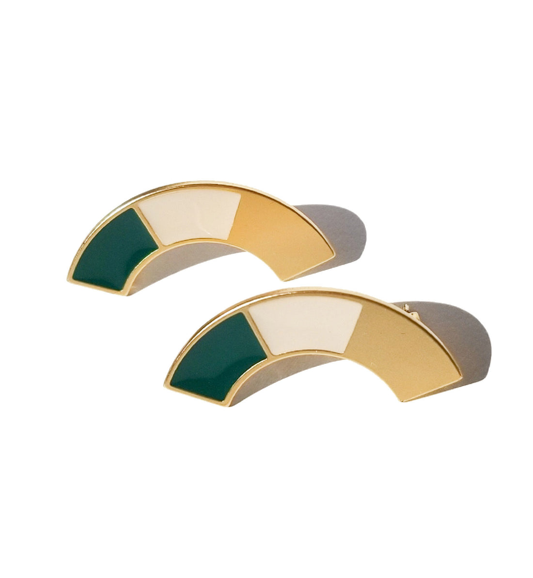 Disc Earrings • Dark Green