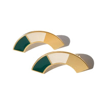 Disc Earrings • Dark Green
