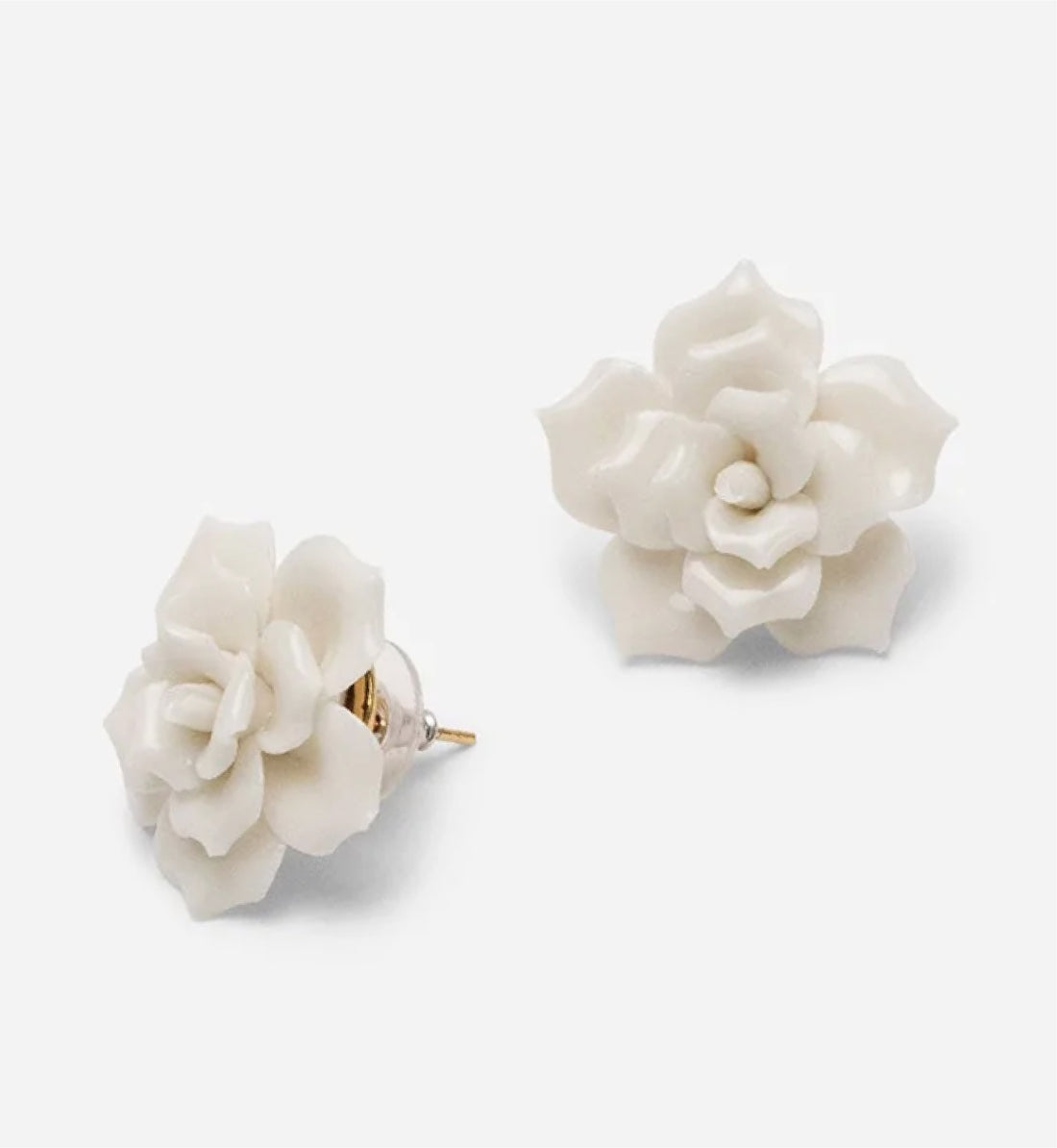 Andres Gallardo / Rose Earrings White