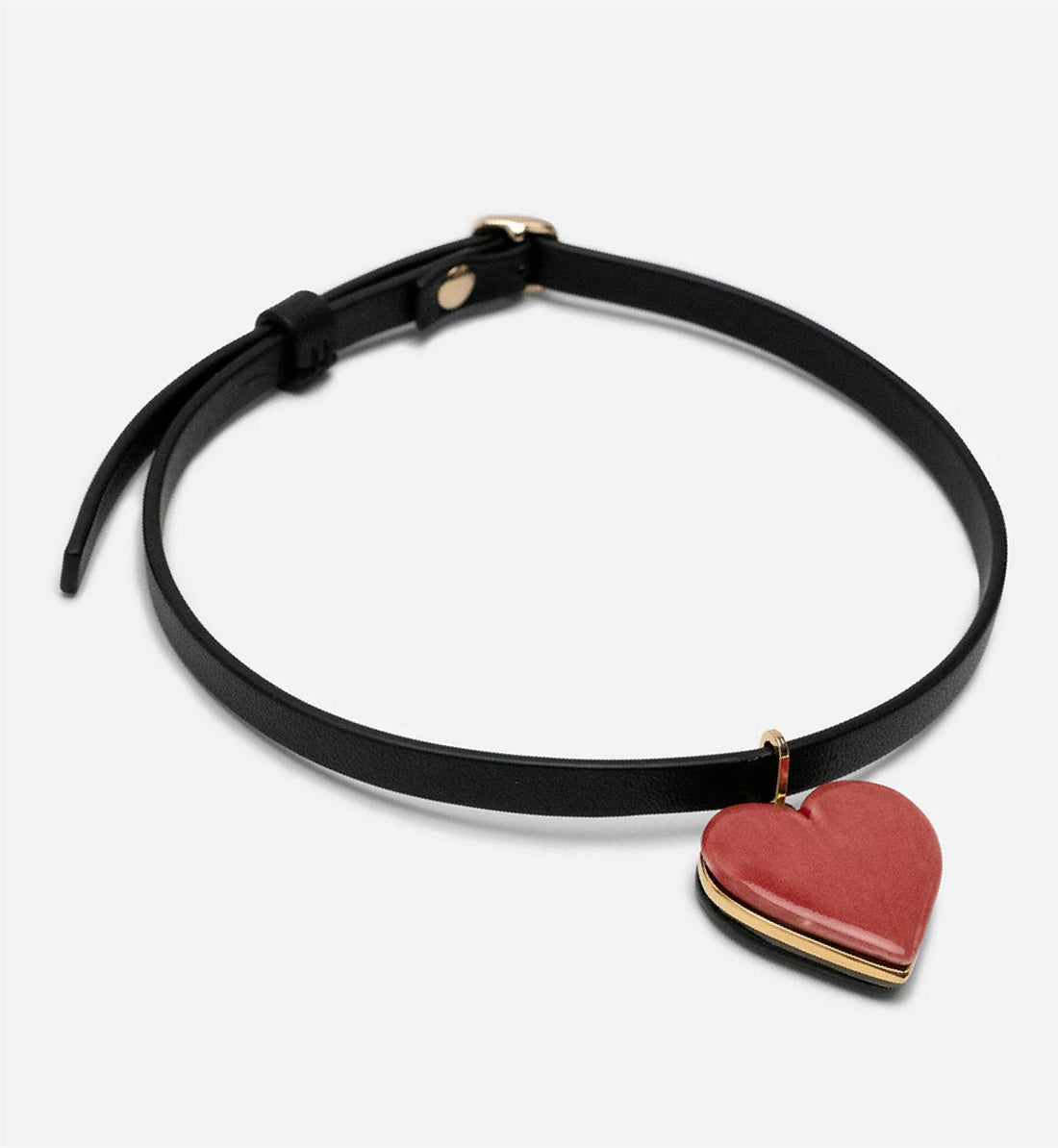 Andres Gallardo / Heart Bi Leather Choker