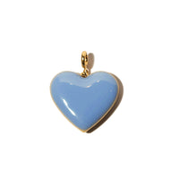 Set Your Heart Pendant • Sky Blue & White