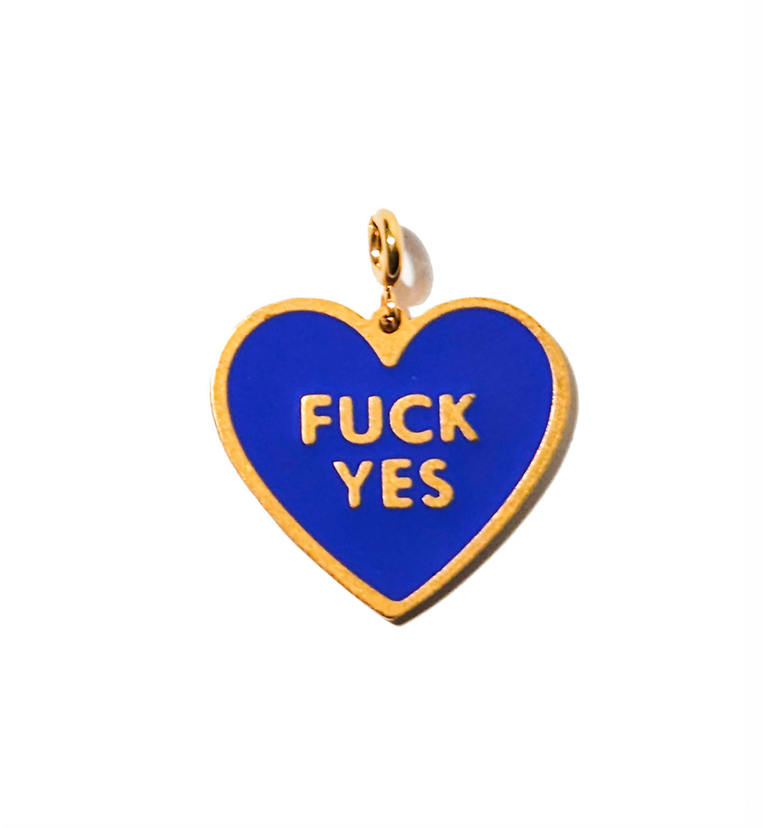 Fuck Yes Pendant • Royal Blue / Reversible