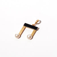 Dancing Notes Pendant • Black / Pearl