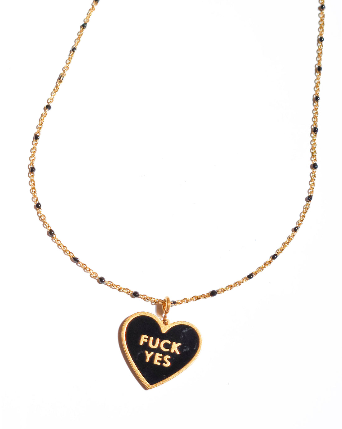 Fuck Yes Pendant • Black / Reversible