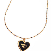 Fuck Yes Pendant • Black / Reversible