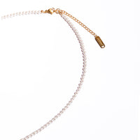 Dainty Crystal Pearl Necklace