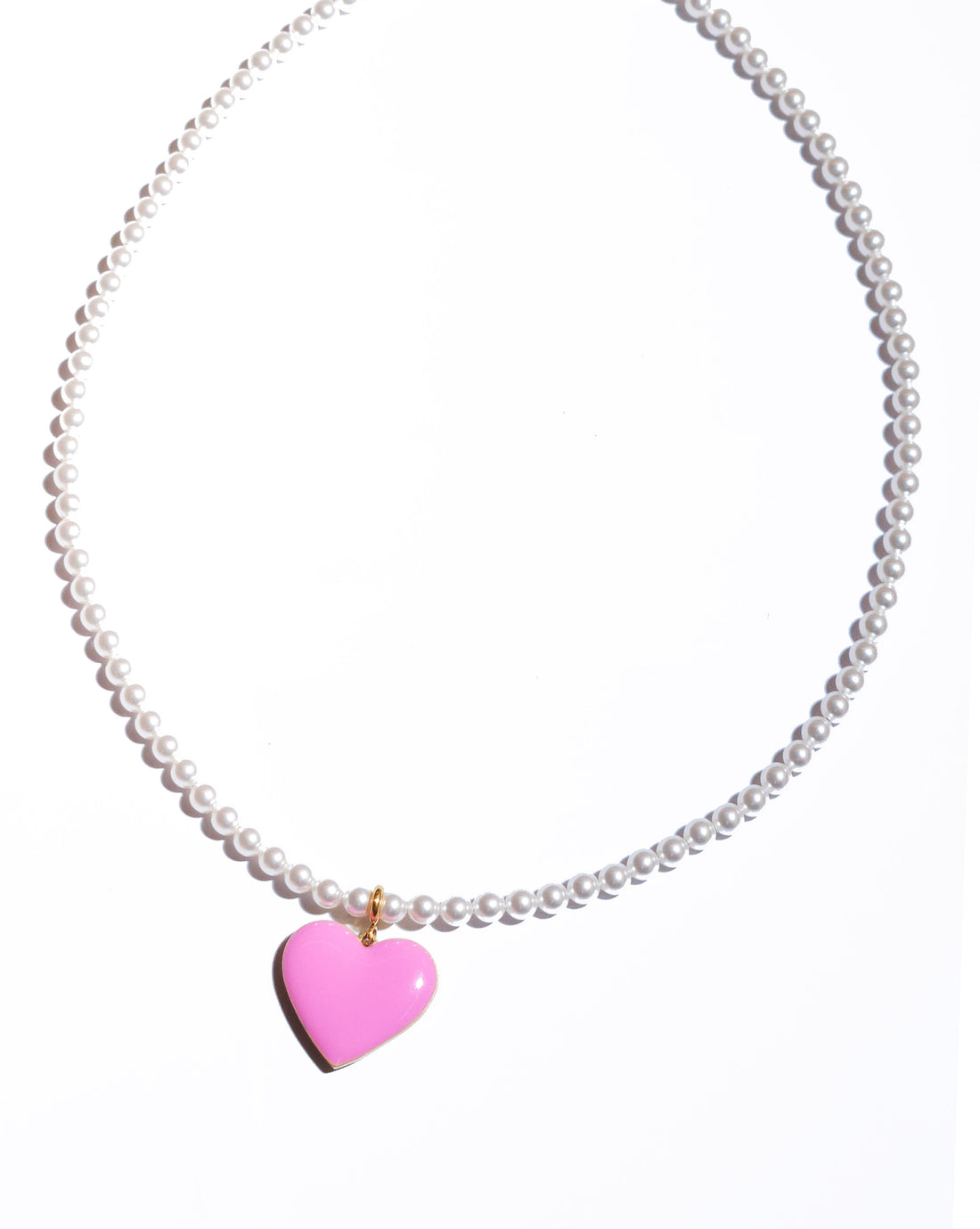 Set Your Heart Pendant • Pink & Forest Green