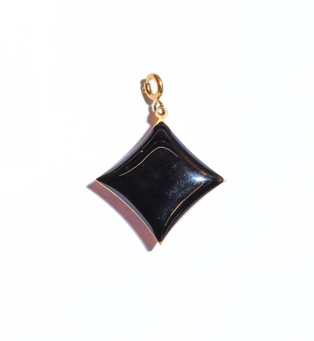 Diamond Pendant • Black & Maroon