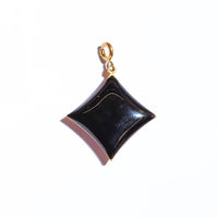 Diamond Pendant • Black & Maroon