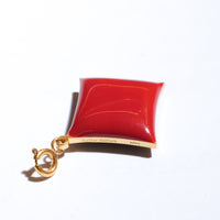 Diamond Pendant • Black & Maroon