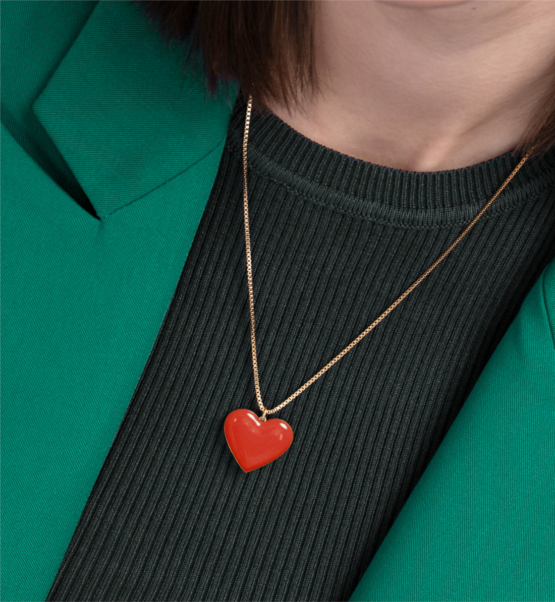 Love Pendant • Black & Maroon