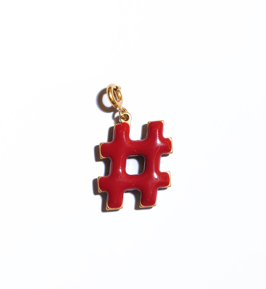 Hashtag Pendant • Black & Maroon