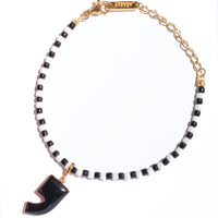 Pause Pendant • Black & Maroon