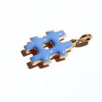 Hashtag Pendant • Forget-Me-Not & Orange