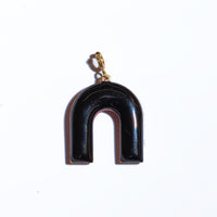 Mountain Pendant • Black & Maroon