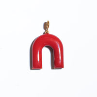 Mountain Pendant • Black & Maroon