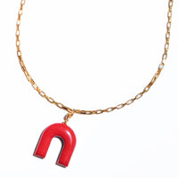 Mountain Pendant • Black & Maroon