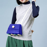 Trapezoid Shoulder Bag • Electric Blue
