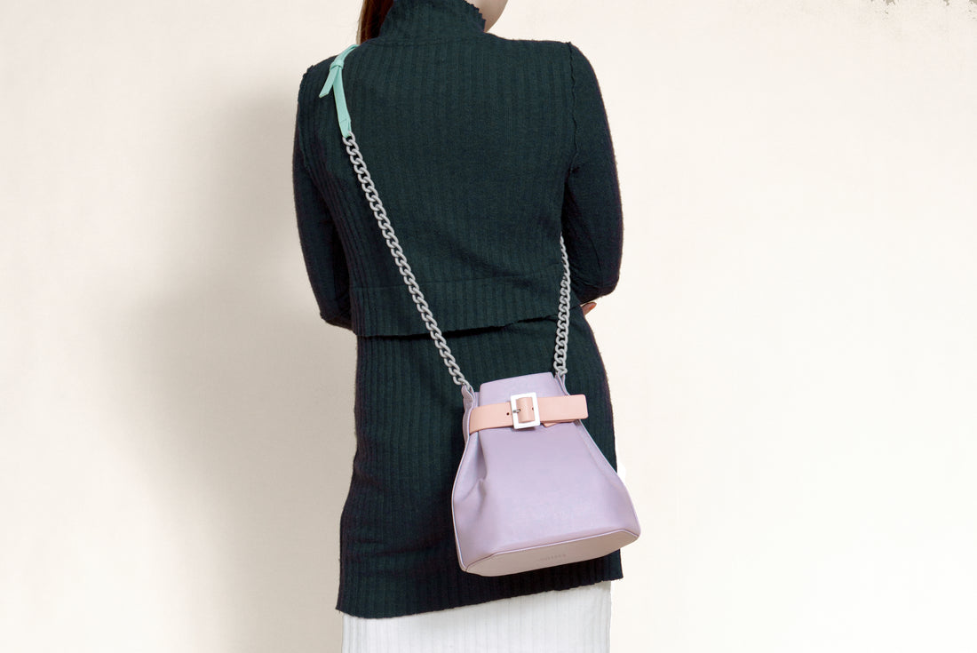 Mini Bucket Chained Bag • Lilac