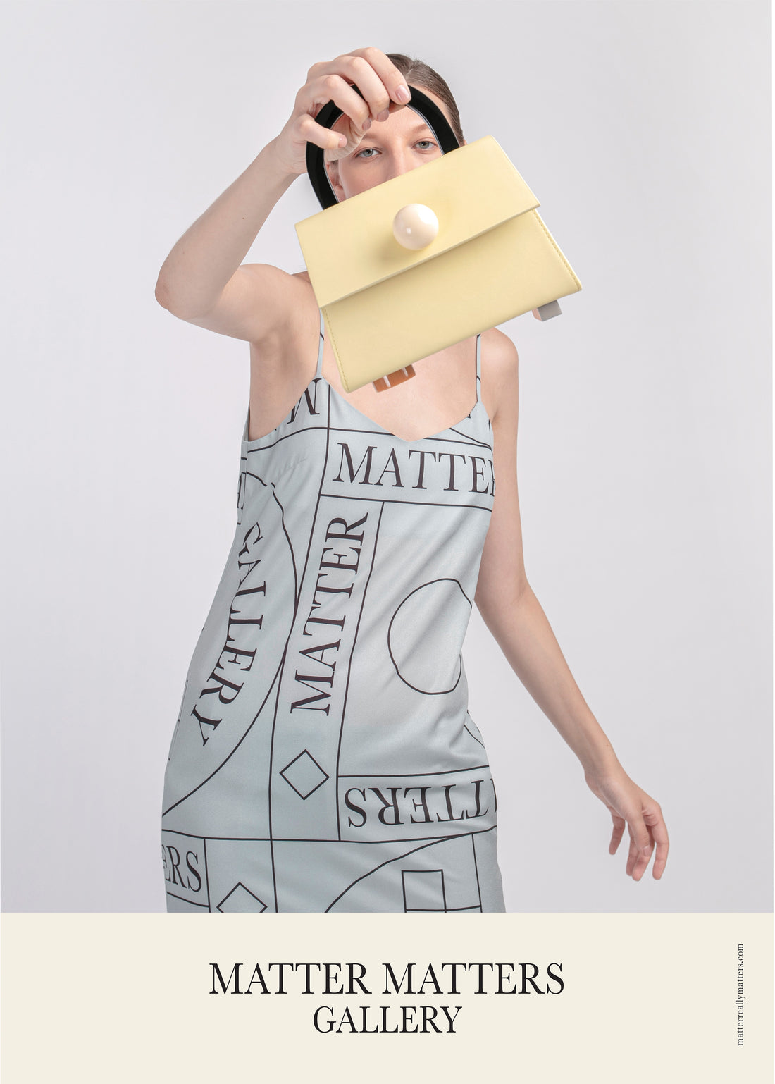 'Not' / Pattern Tank Dress • Grey