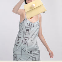 'Not' / Pattern Tank Dress • Grey