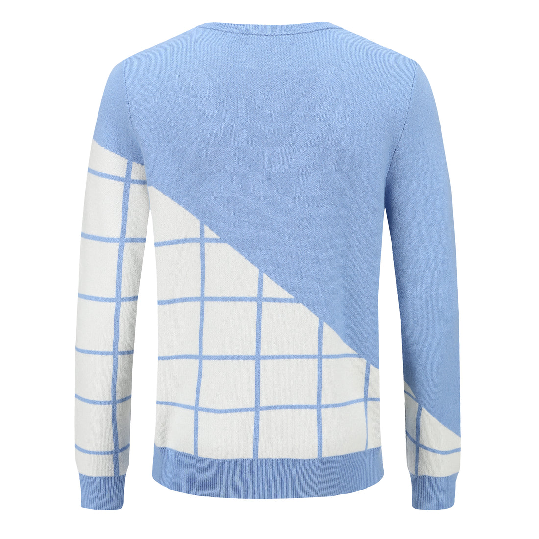Fill in the Grids / Wool Cashmere-Blend Sweater • Light Blue