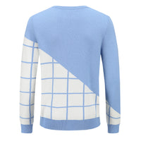 Fill in the Grids / Wool Cashmere-Blend Sweater • Light Blue