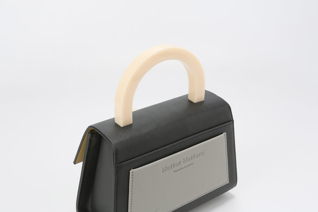 Diva Satchel Bag with Strap • Black