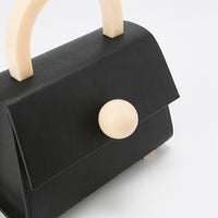 Diva Satchel Bag with Strap • Black