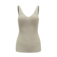 For All Hours / Ribbed Knit Tank Top • Beige