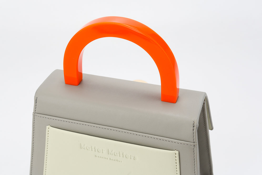 Diva Satchel Bag with Strap • Grey