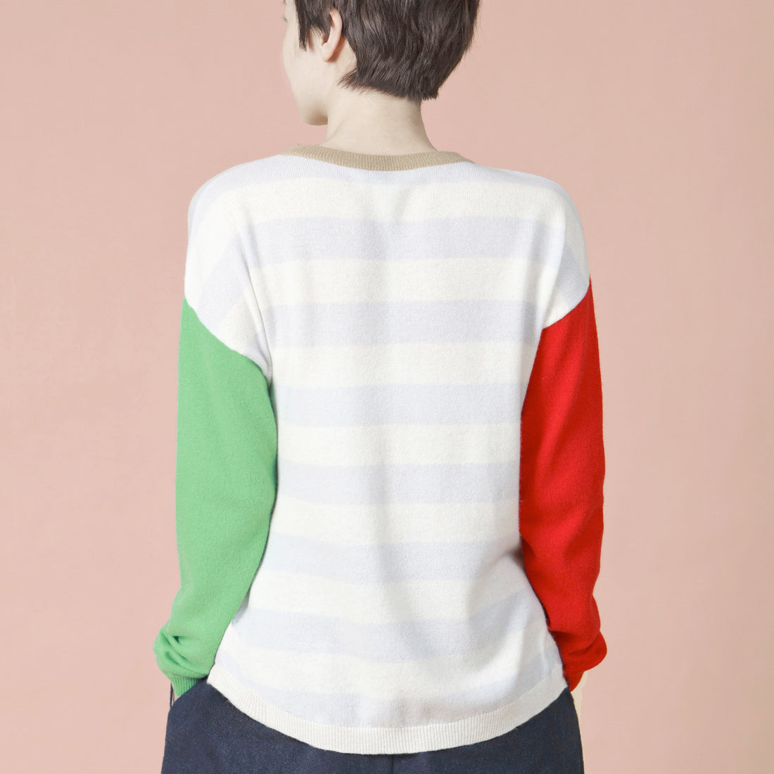 Opposite Ends / Wool Cashmere-Blend Sweater • Red/ Green