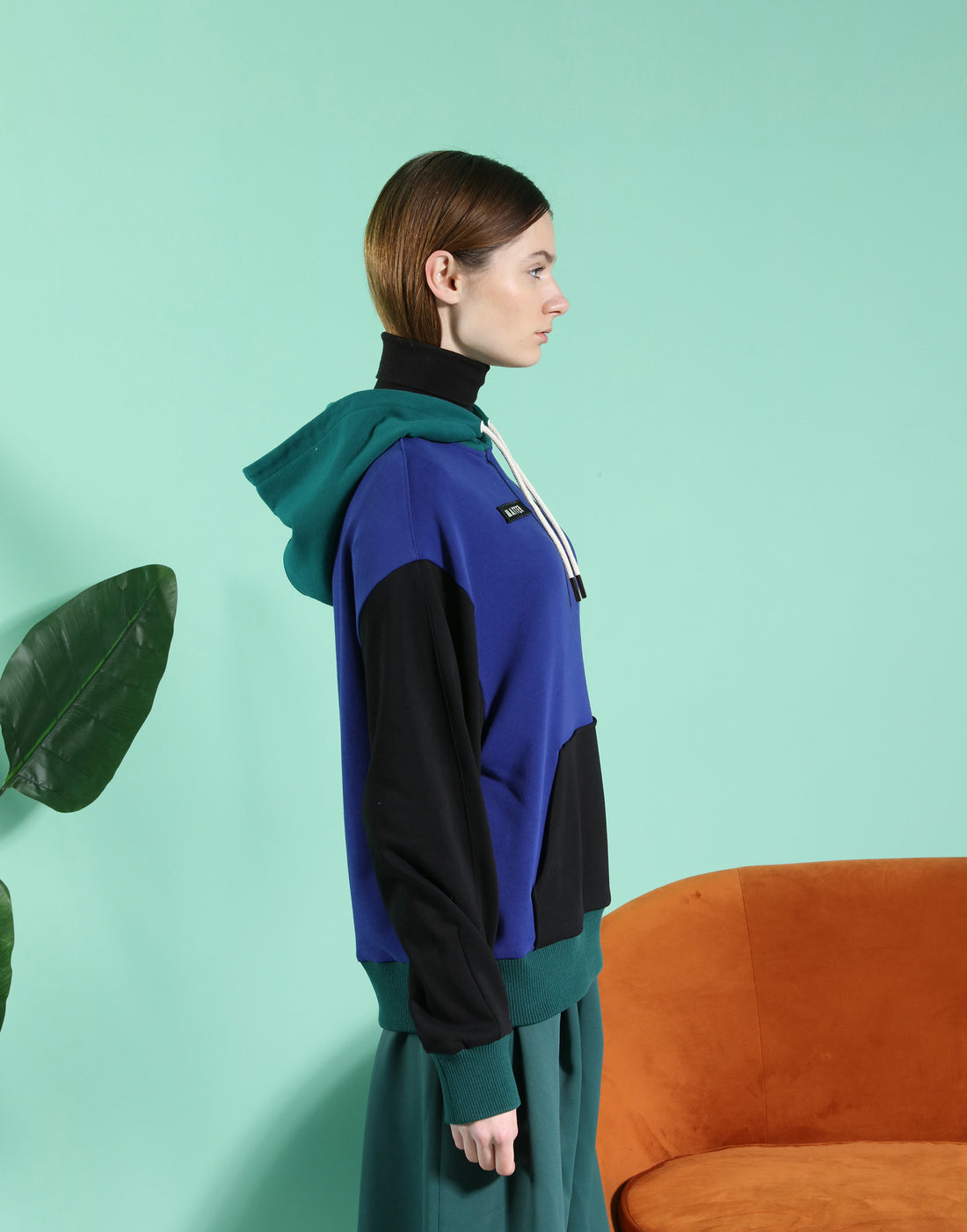 Subdue / Colour-block Hoodies • Electric Blue