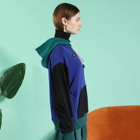 Subdue / Colour-block Hoodies • Electric Blue