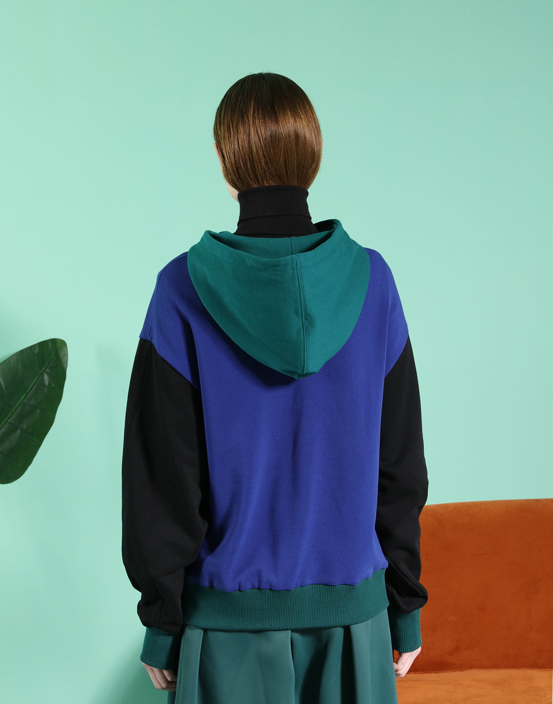 Subdue / Colour-block Hoodies • Electric Blue